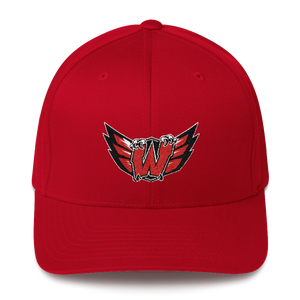 Lakota West W Wings Flex Fit Red Hat
